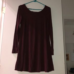 maroon dress